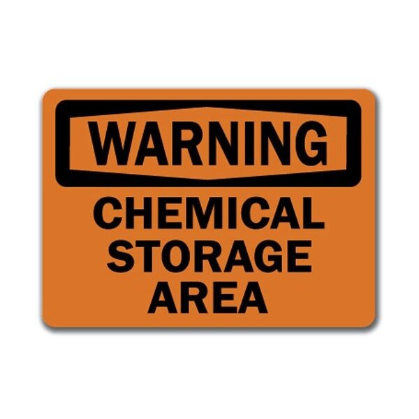 Signmission Safety Sign, 14 in Height, Plastic, 10 in Length, Chemical Storage Area WS-Chemical Storage Area - main